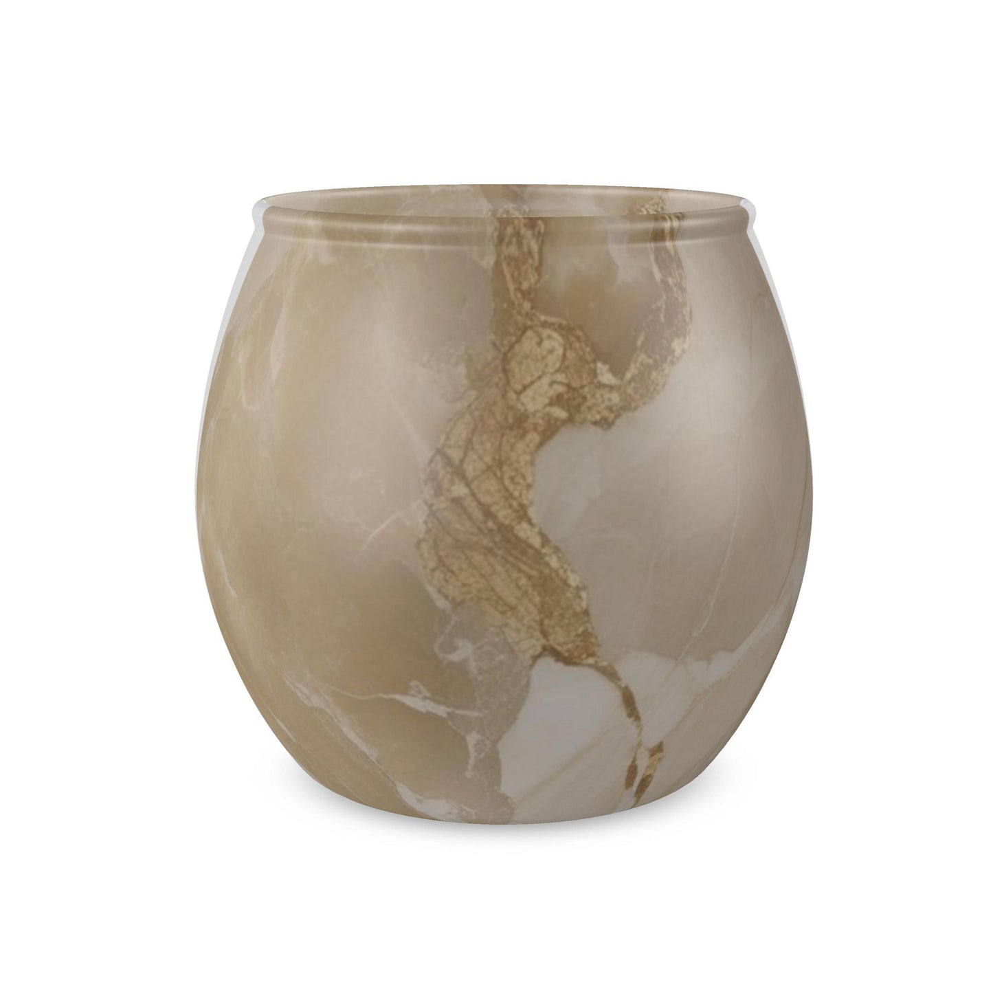 Golden Mirage Glass Tealight Candle Holder