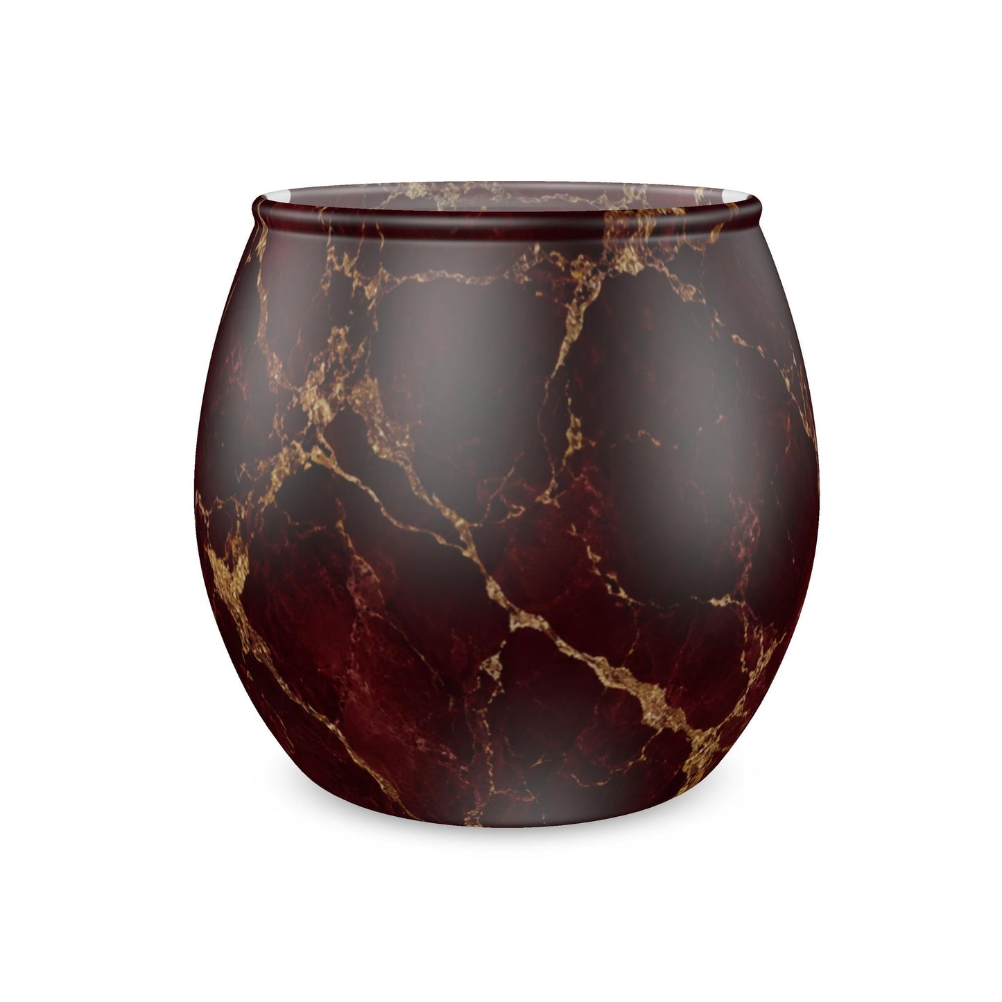 Bordeaux Gold Glass Tealight Candle Holder