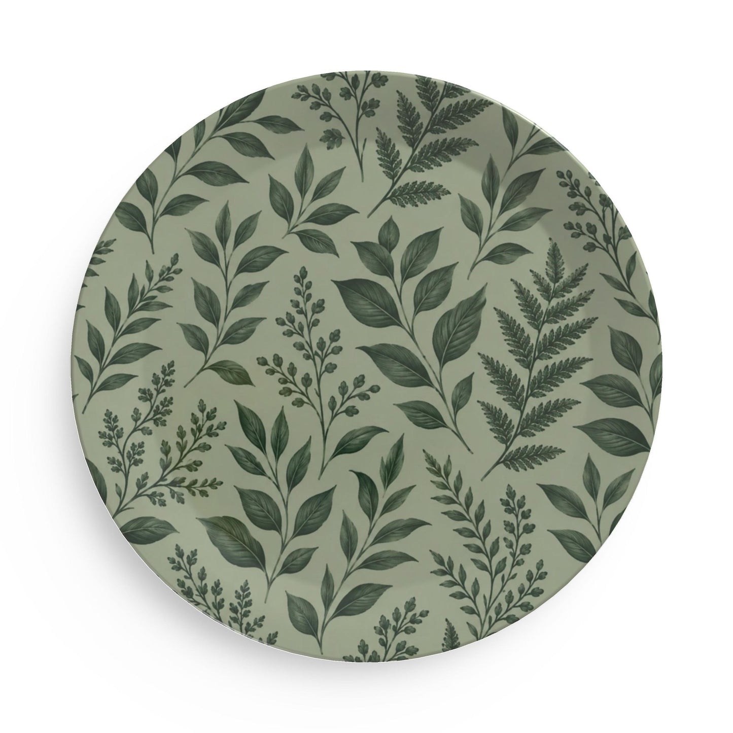 Botanical Green Leaf Party Plates