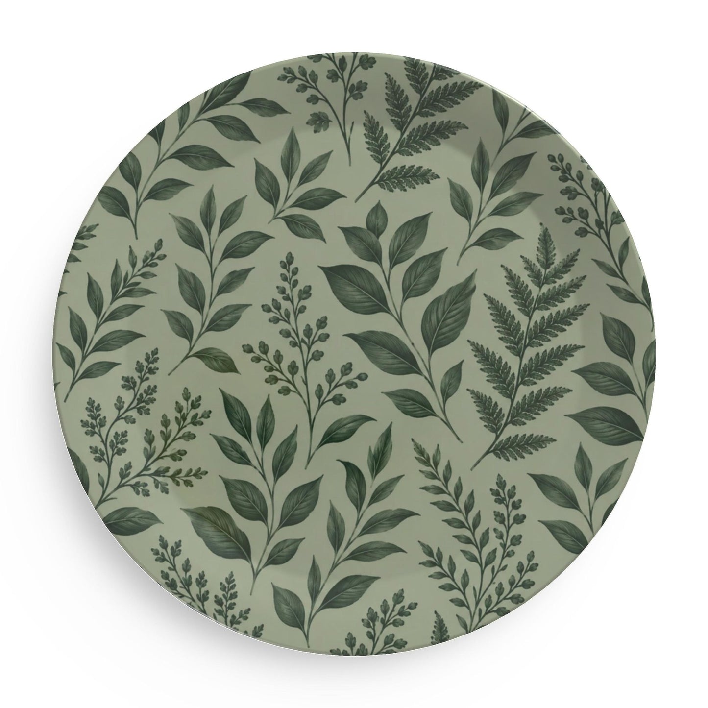 Botanical Green Leaf Party Plates