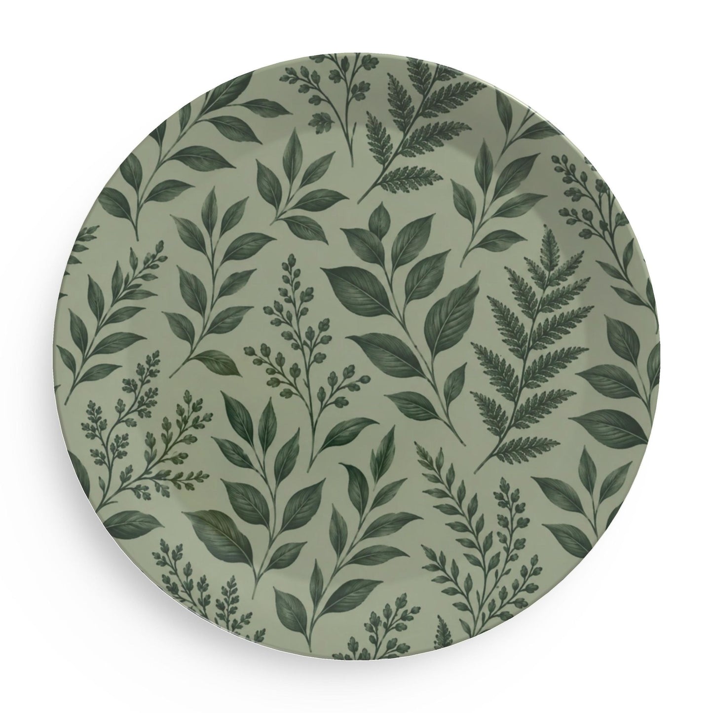 Botanical Green Leaf Party Plates