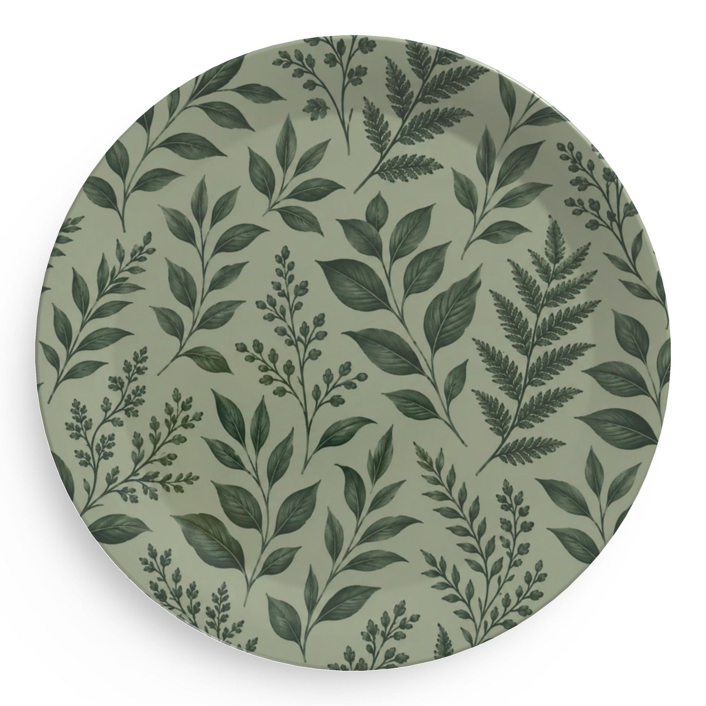 Botanical Green Leaf Party Plates