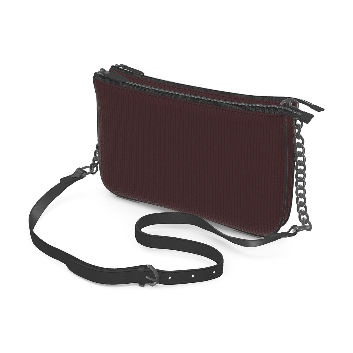 Garnet Noir Pochette Double Zip Bag