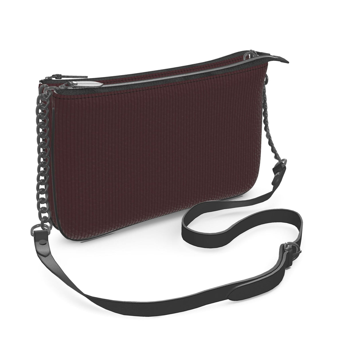 Garnet Noir Pochette Double Zip Bag