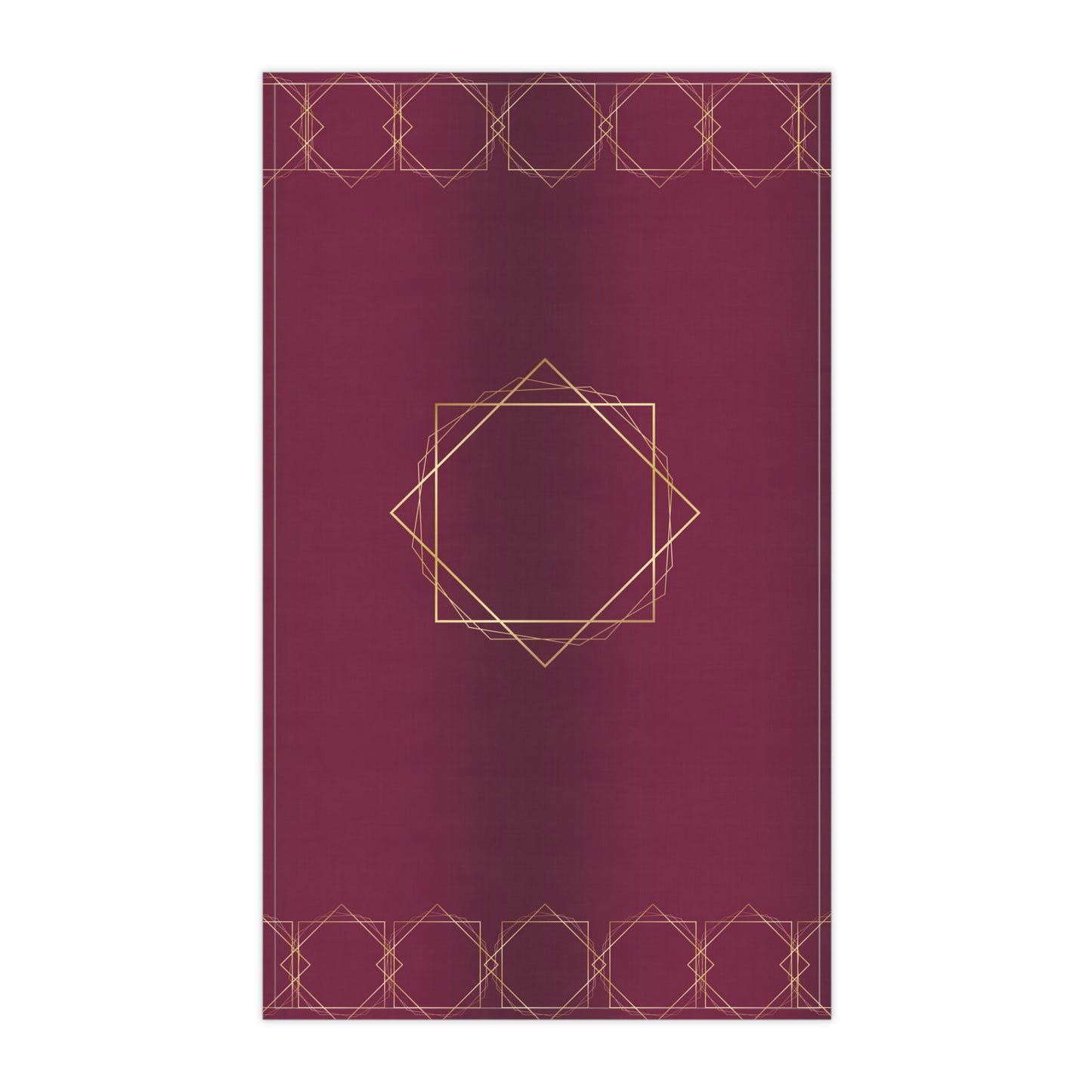 Gilded Elegance (Burgundy) Tea Towels (cotton, poly)