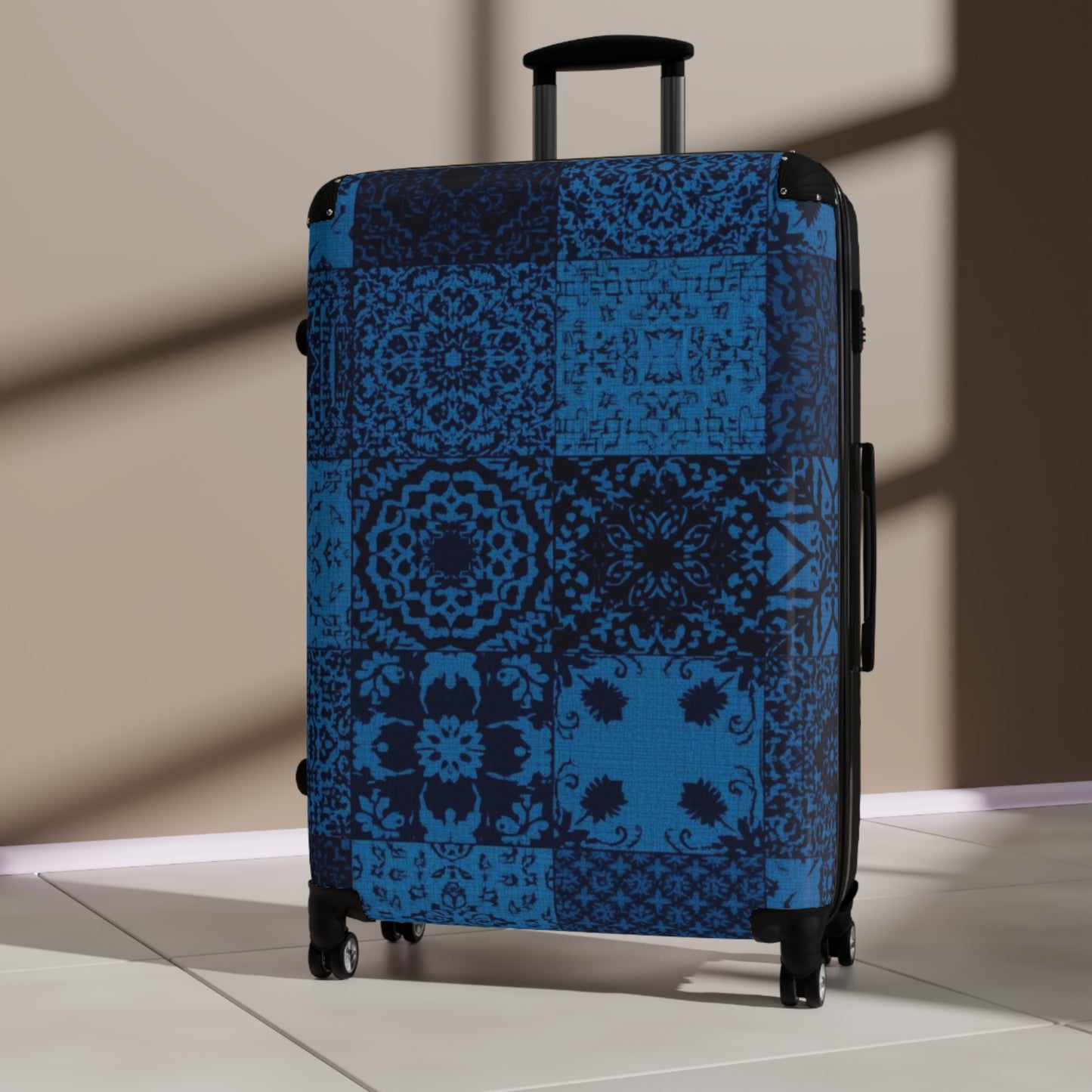 Boheme Bleu Carry-On Suitcase — Mosaic Travel Luggage