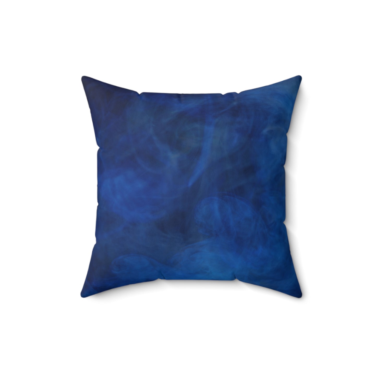 A Kind of Smoky Blue Spun Polyester Square Pillow