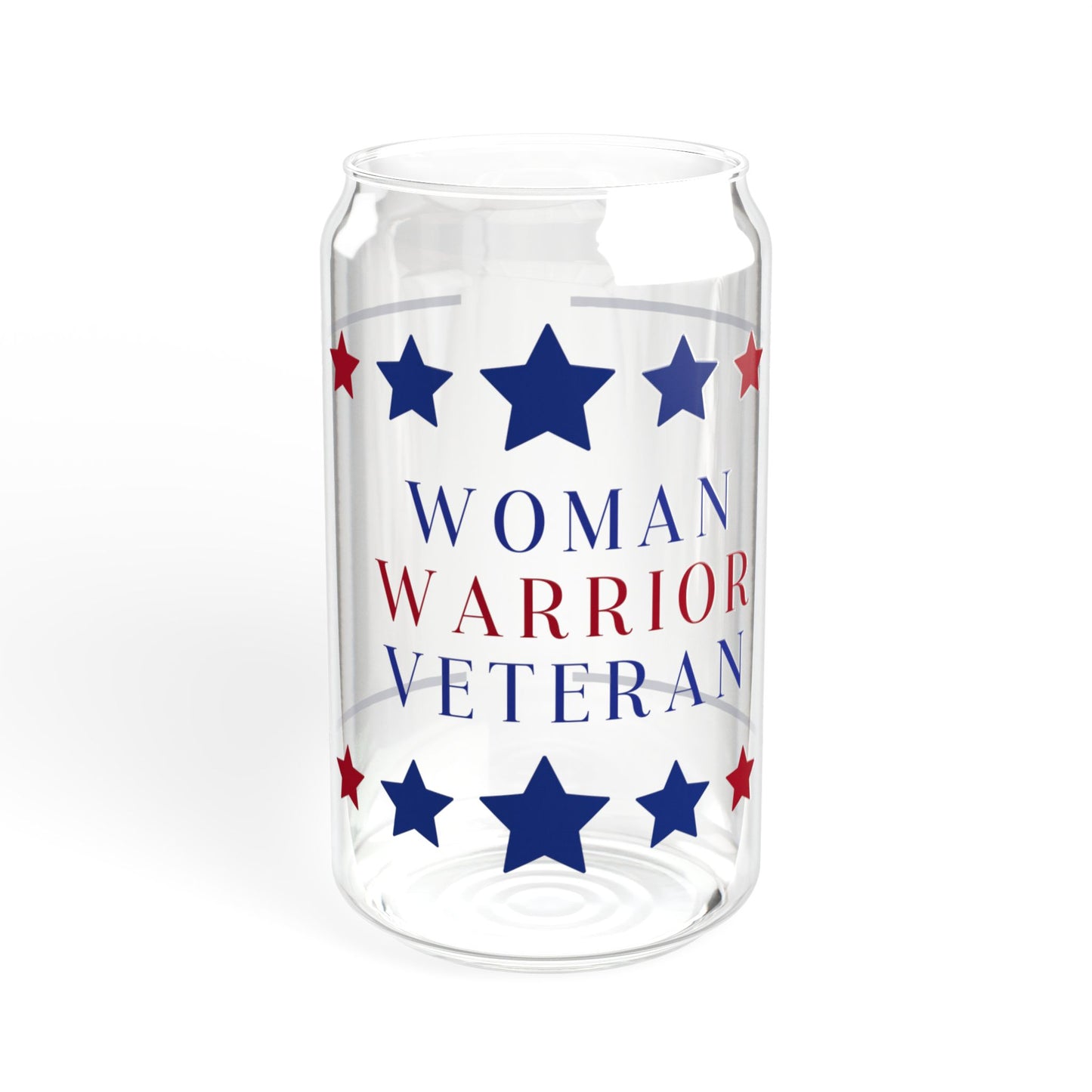 Woman, Warrior, Veteran Sipper Glass, 16oz