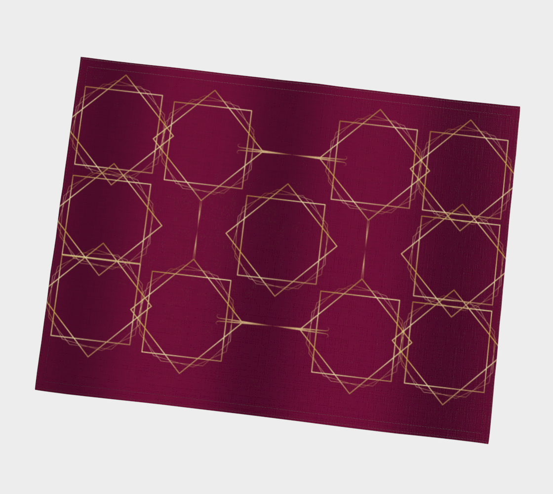 Gilded Elegance Placemats (Burgundy)