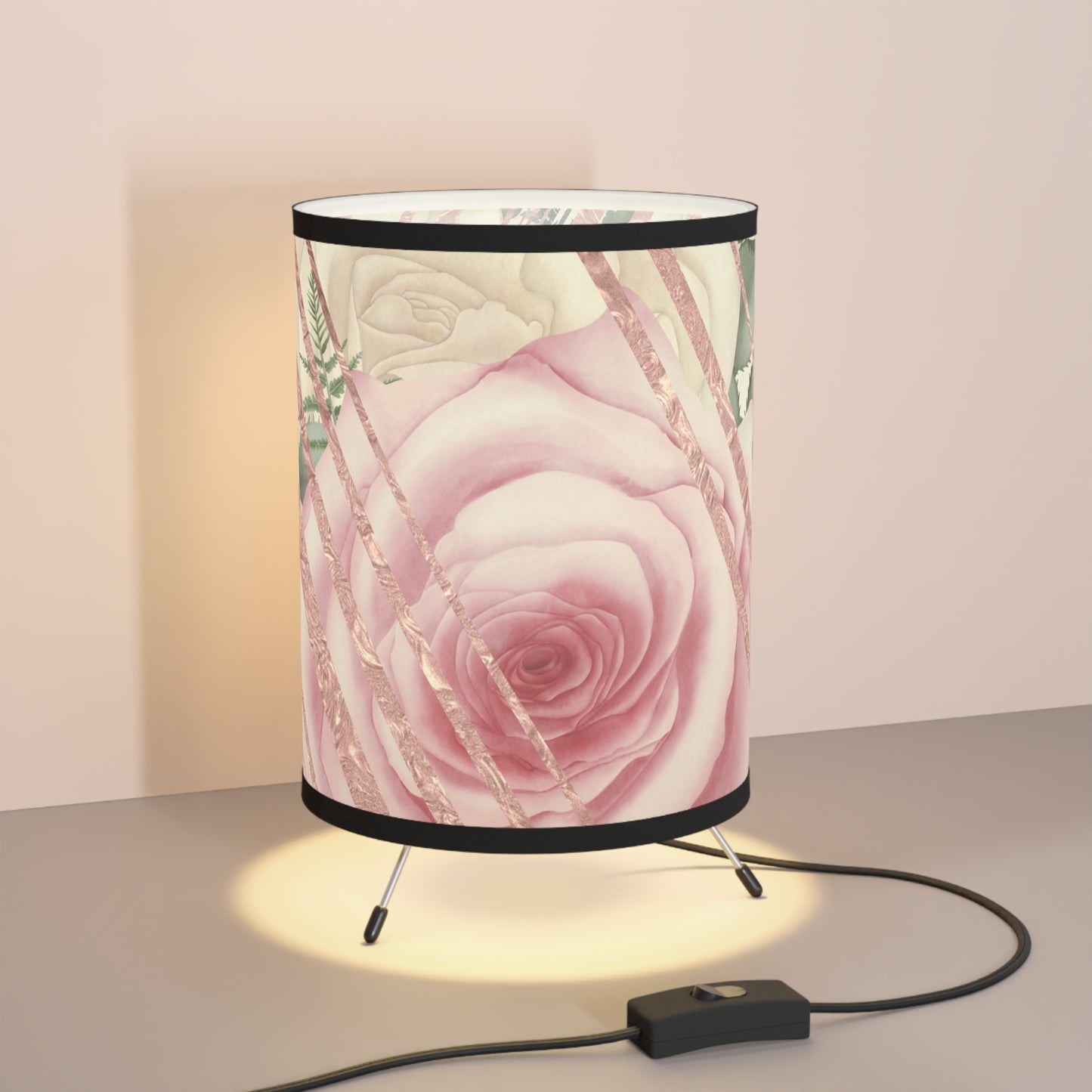 Kissed by a Rose Gold Tripod Lamp