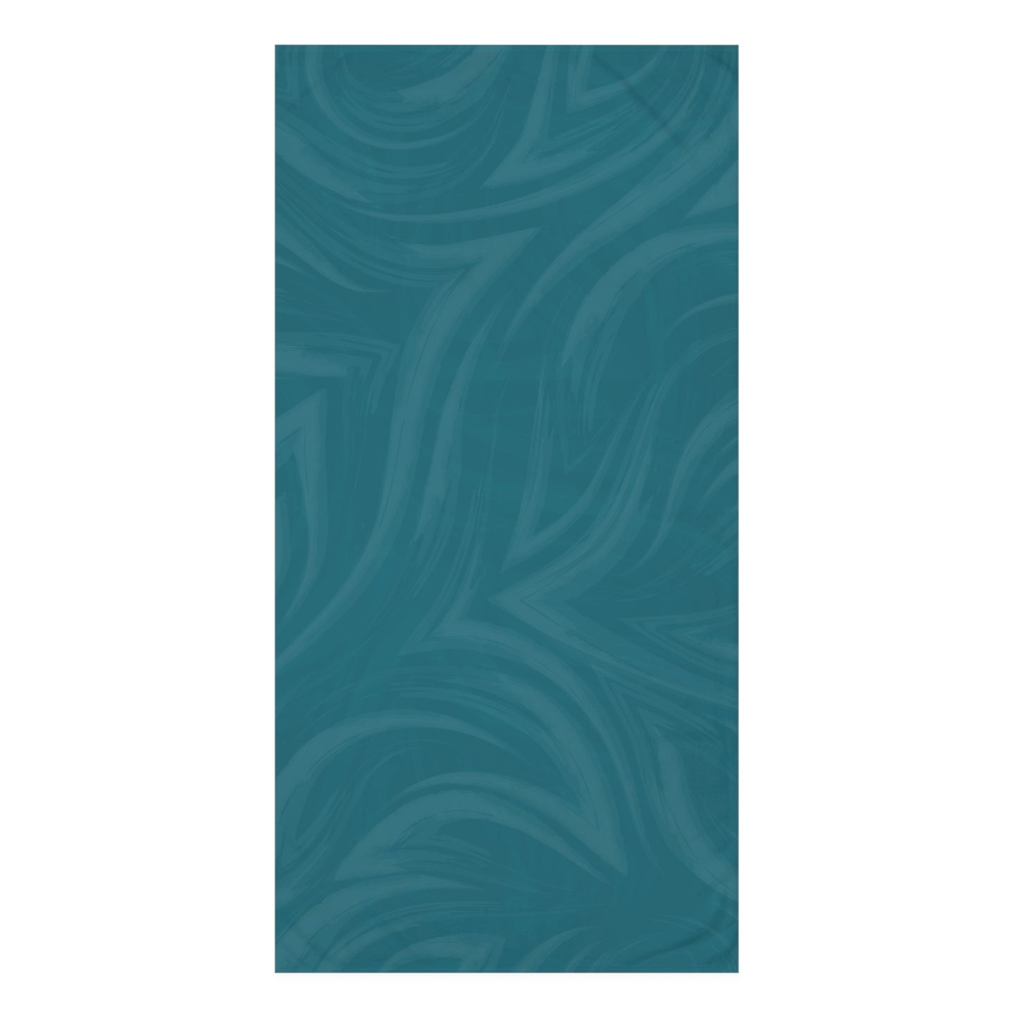 Teal Wave Towel — Soft Mink-Cotton Swirl Design