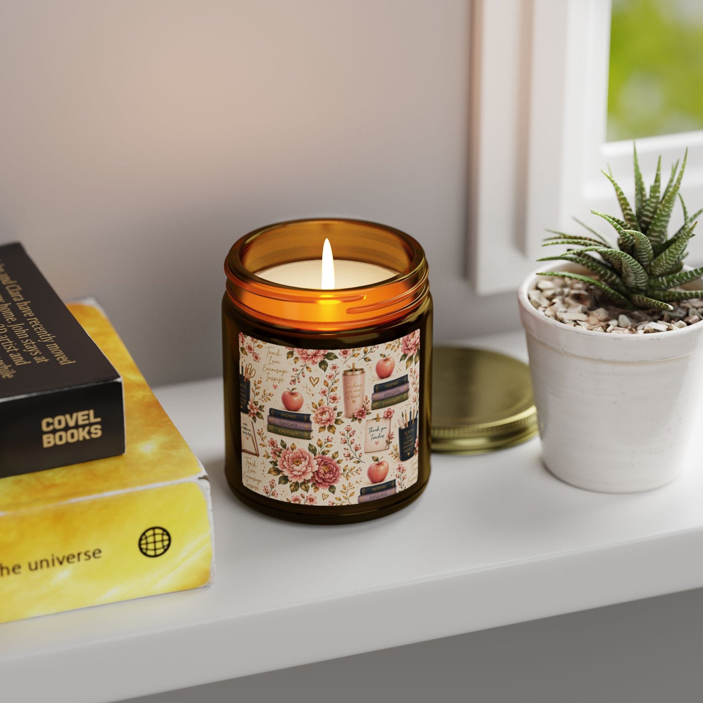 Teacher Appreciation Coconut Apricot Wax Candle — (4oz & 9oz)