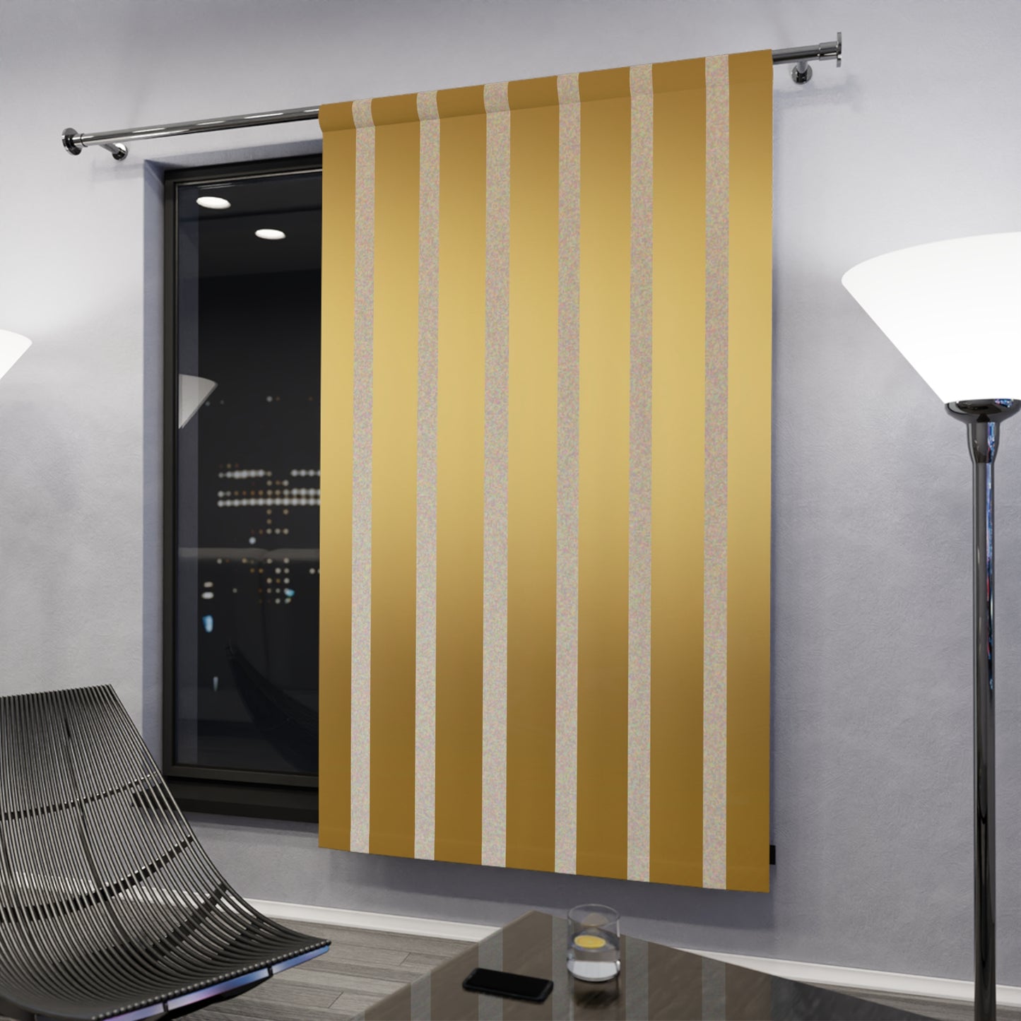 Golden Horizon Blackout Window Curtains (1 Piece)