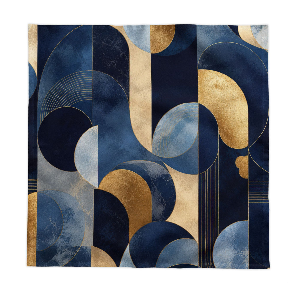 Azure Opulence Art Deco Tablecloth