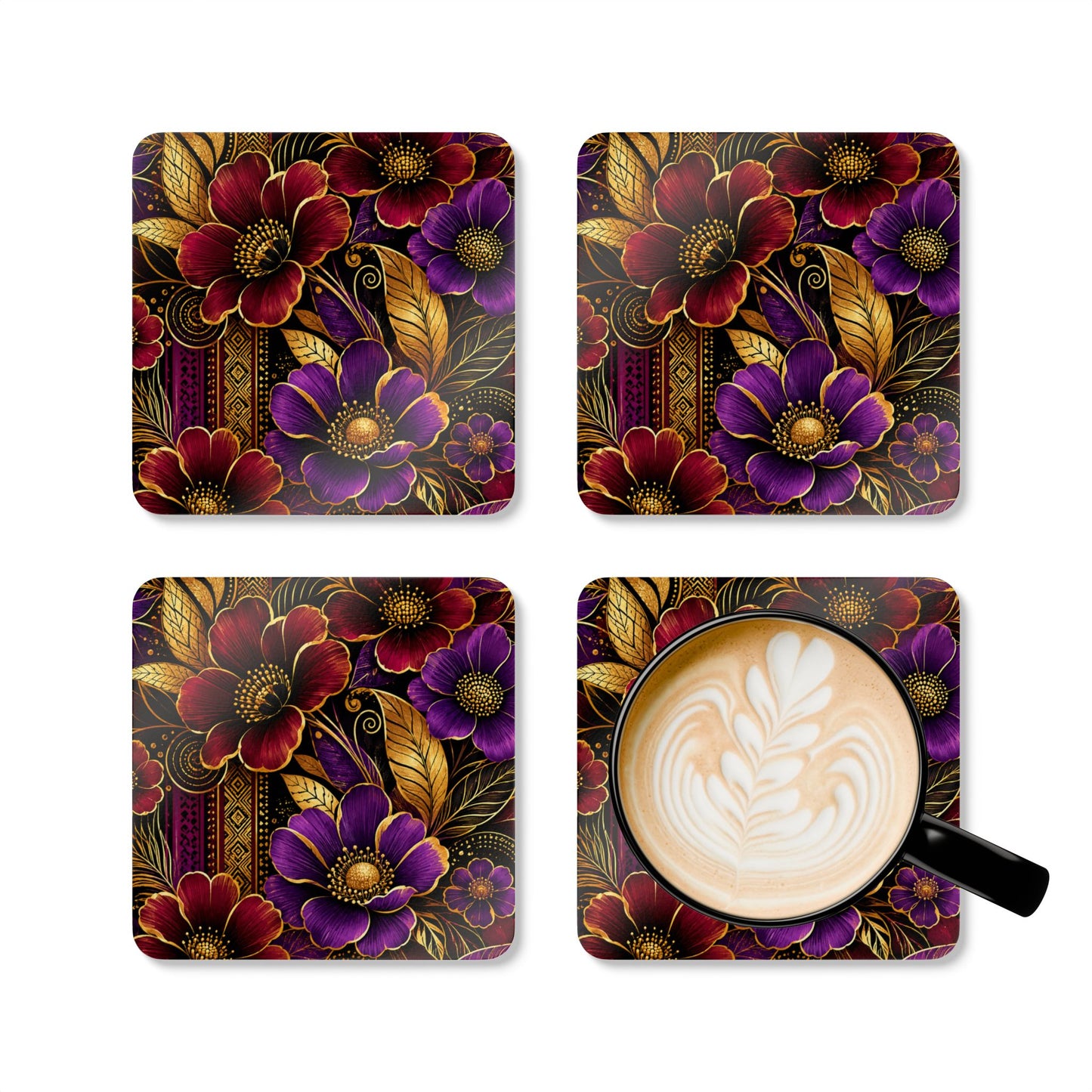 Zuri Garden Cork Coaster Set