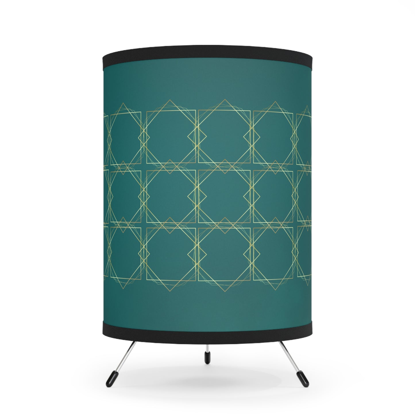 Gilded Elegance (Dark Teal) Tripod Lamp