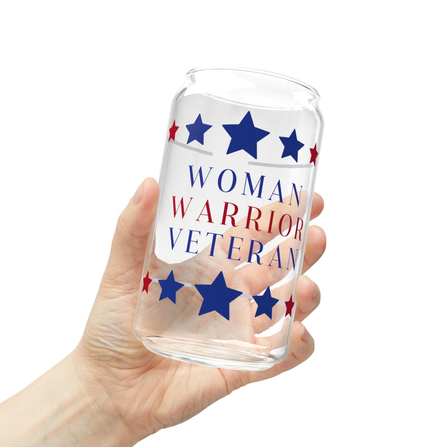 Woman, Warrior, Veteran Sipper Glass, 16oz