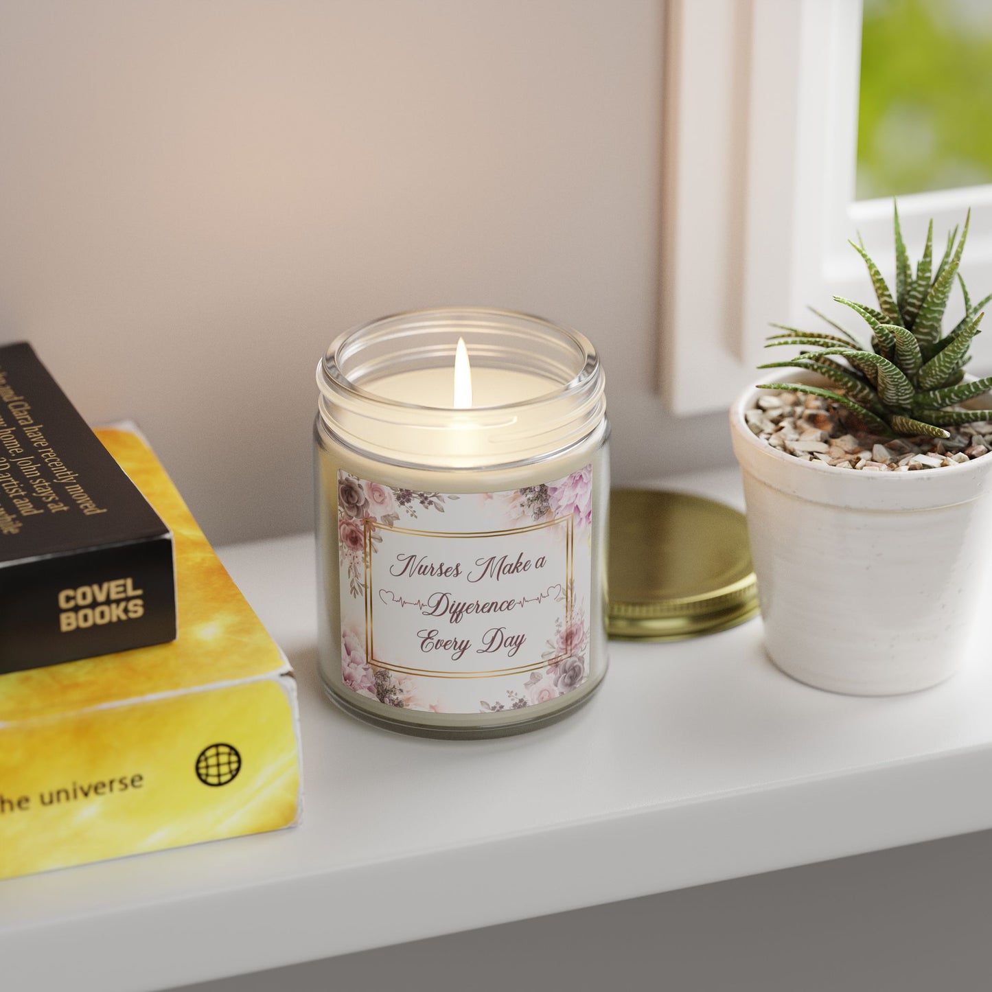 Nurses Make a Difference...Scented Candle — Coconut Apricot Wax (4oz, 9oz)