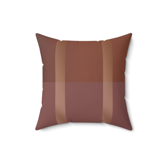 Down to Earth Tone Faux Suede Square Pillow