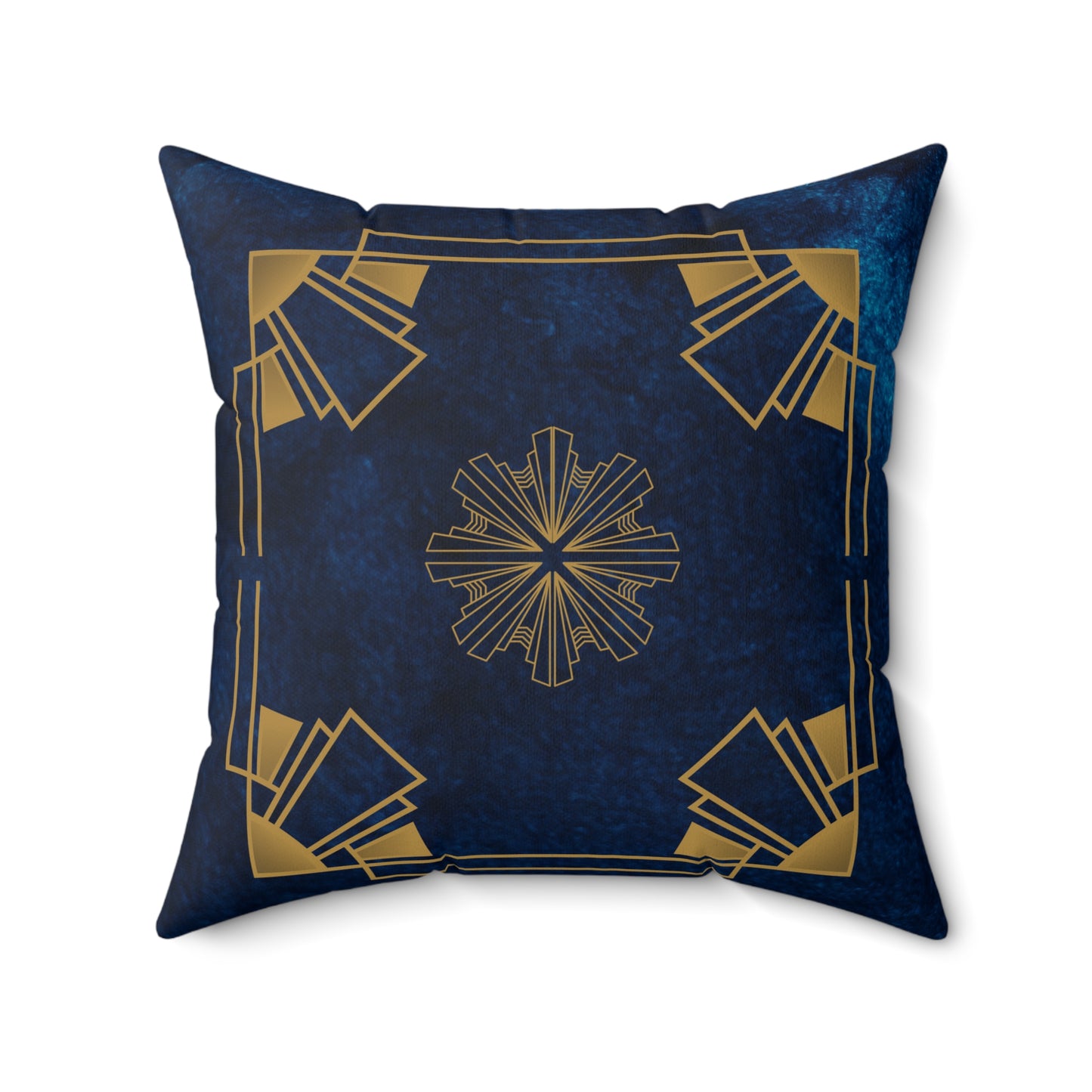 Midnight Luxe (Cobalt Blue) Faux Suede Square Pillow