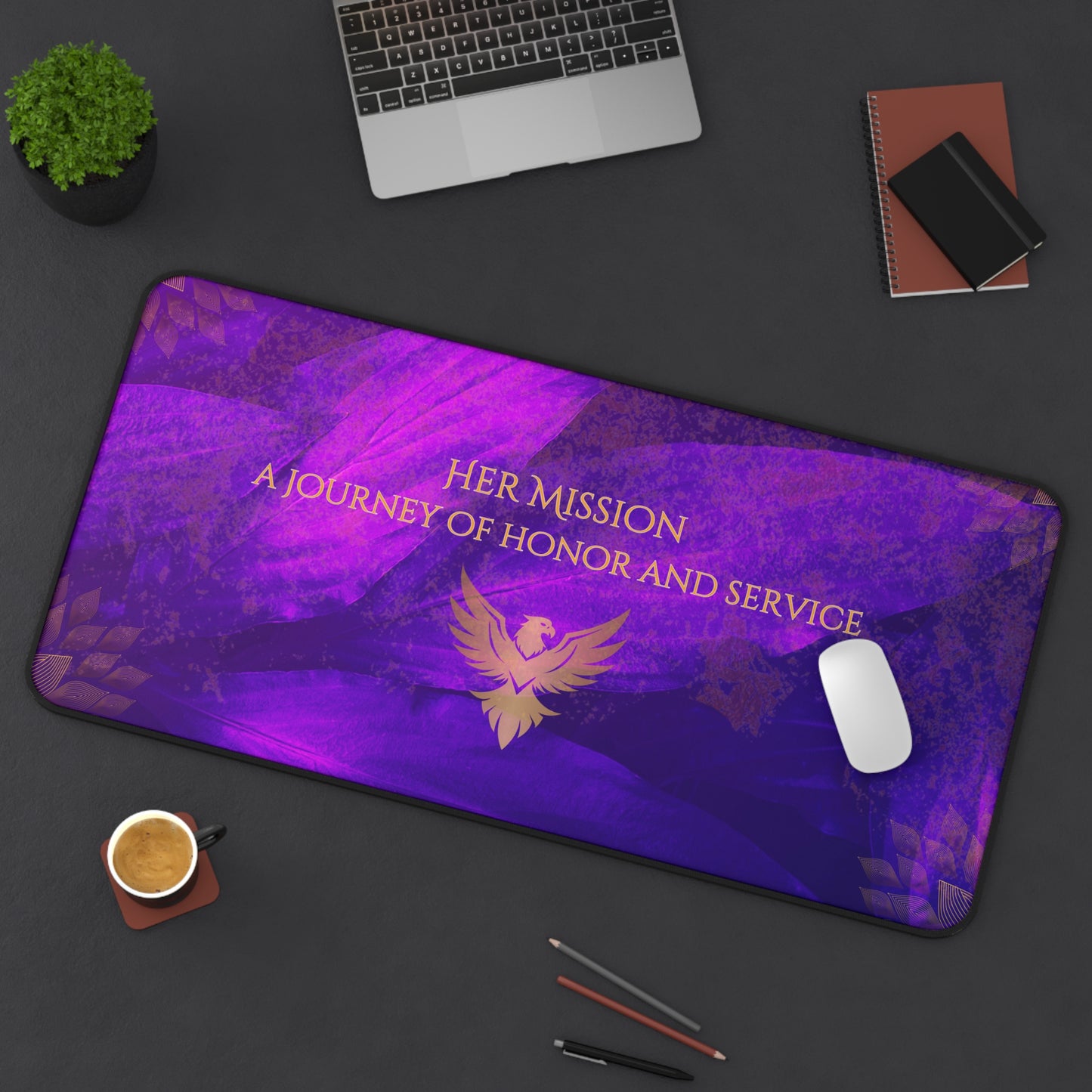 Her Mission Desk Mat