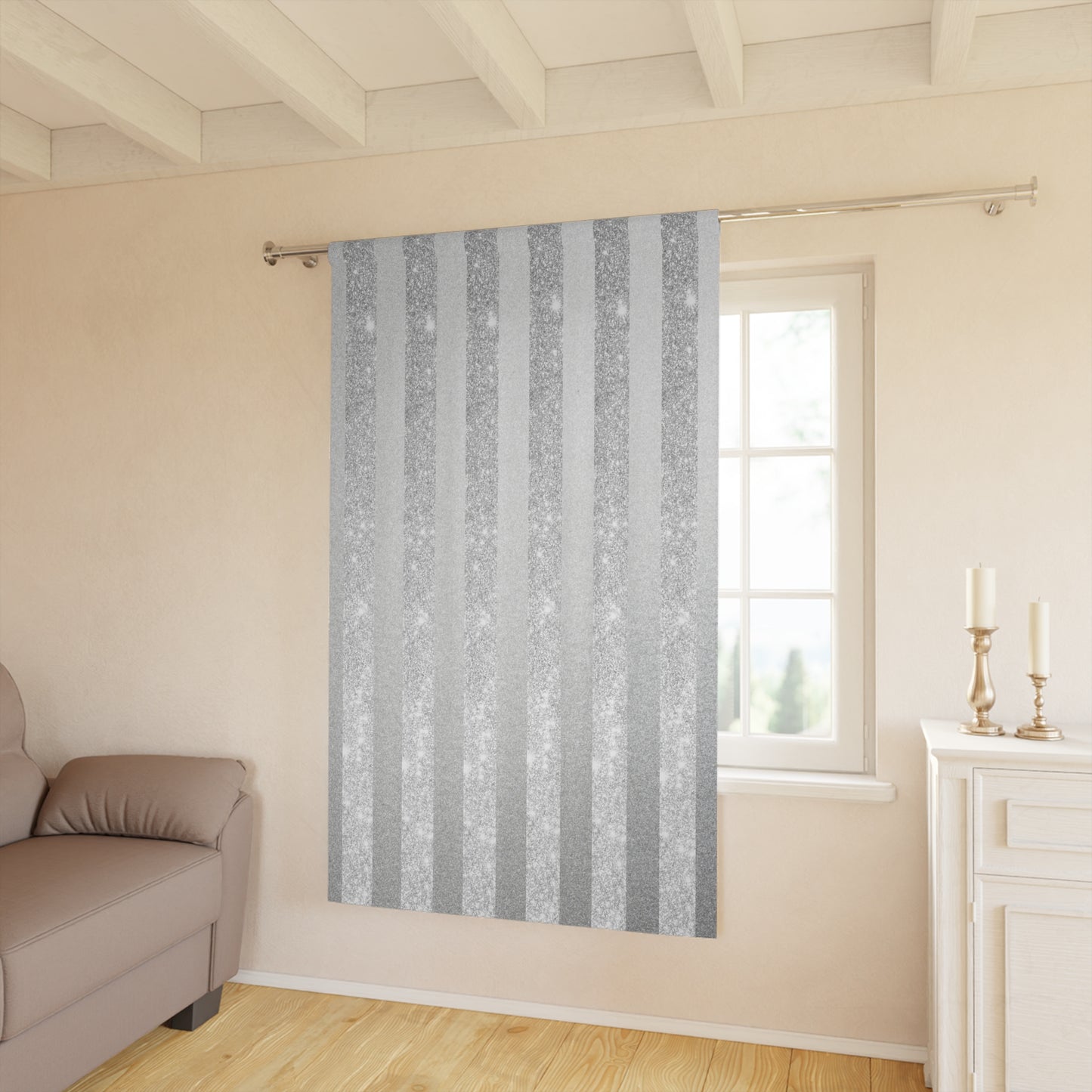 Stardust Gray Blackout Window Curtains (1 Piece)