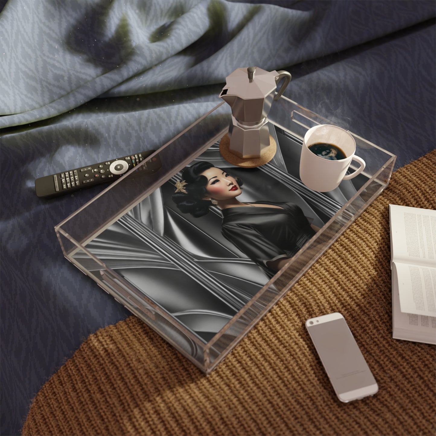 Retro Glam Girls "Keiko" Acrylic Serving Tray