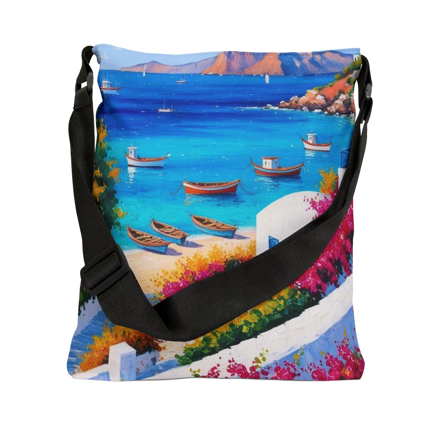Grecian Seaside Adjustable Tote Bag (AOP)