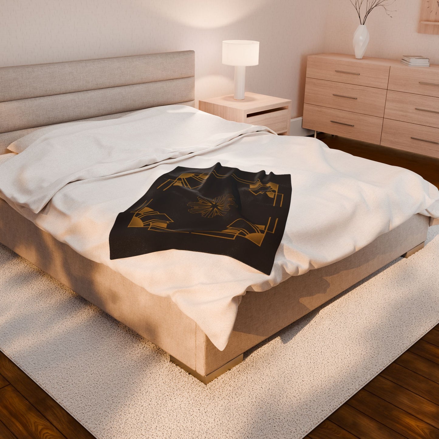 Midnight Luxe (Ebony) Velveteen Plush Blanket