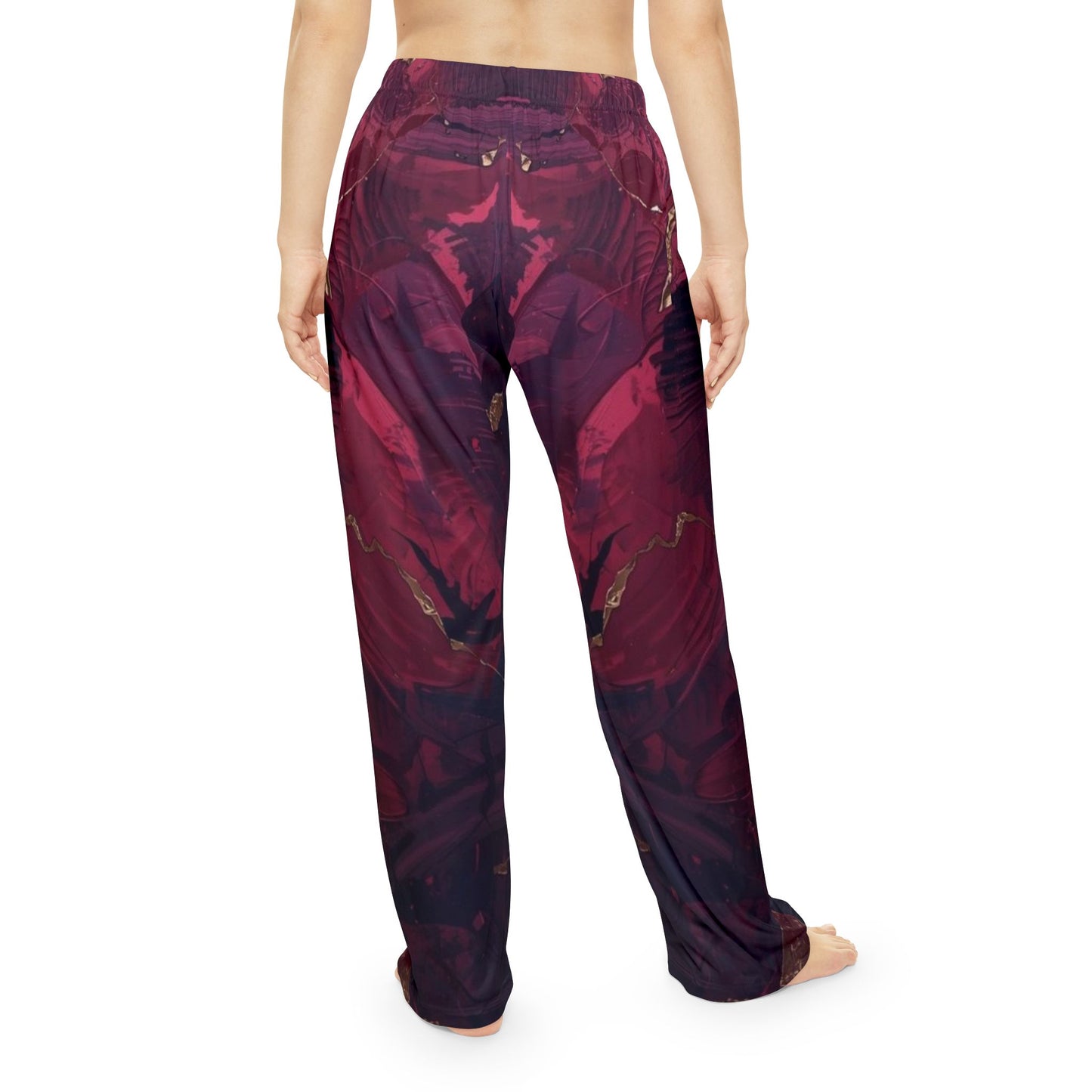 Raspberry Motion Women's Pajama Pants (AOP)
