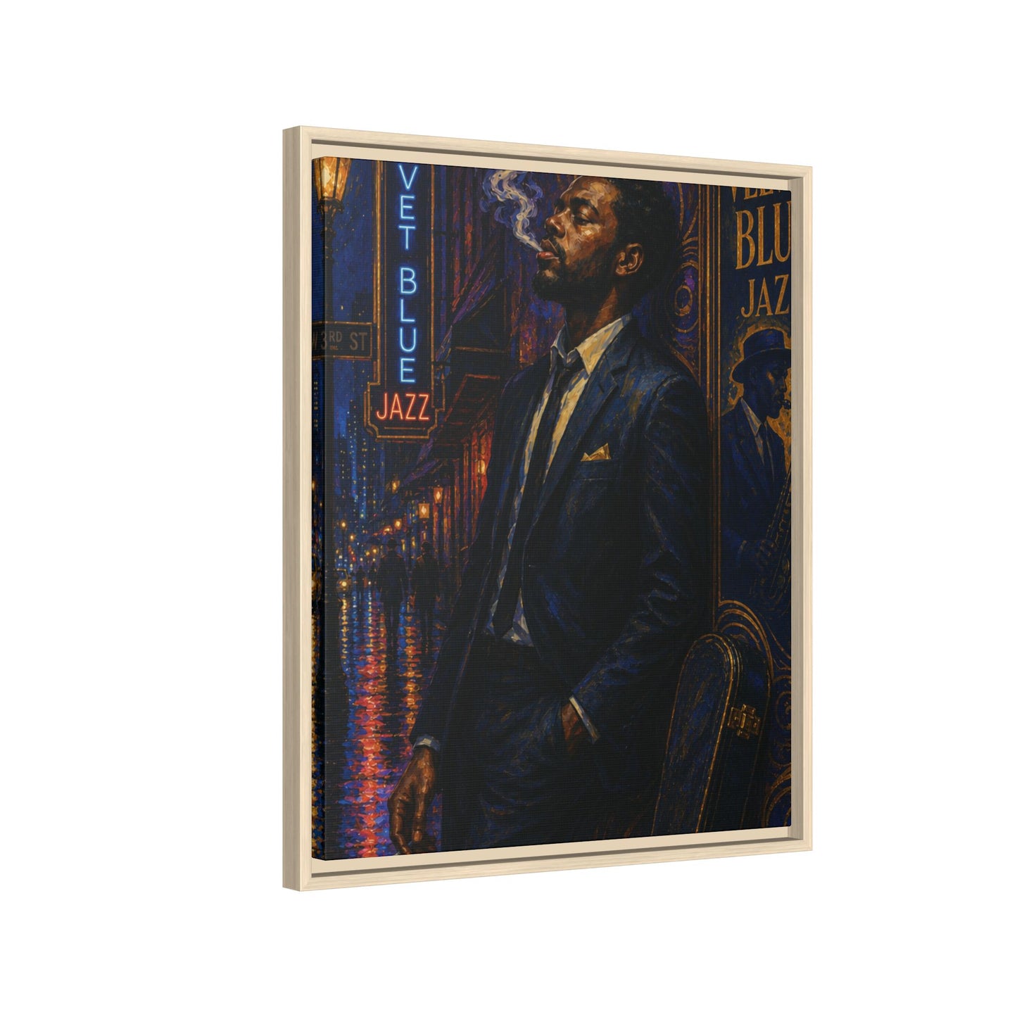 After the Gig Framed Retro Jazz Music Canvas Print