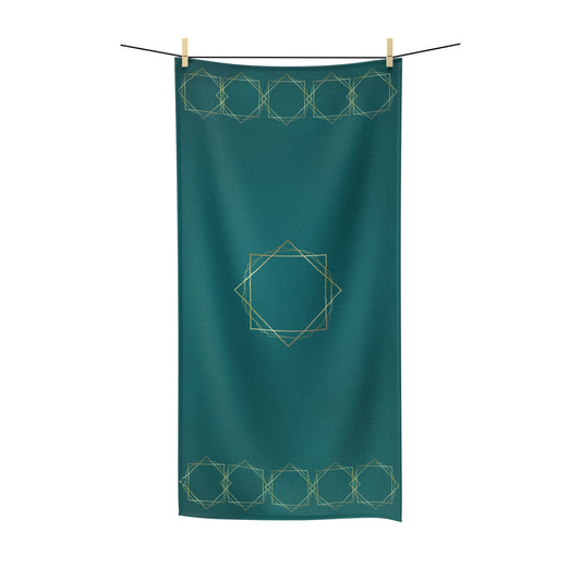 Gilded Elegance (Dark Teal) Polycotton Towel