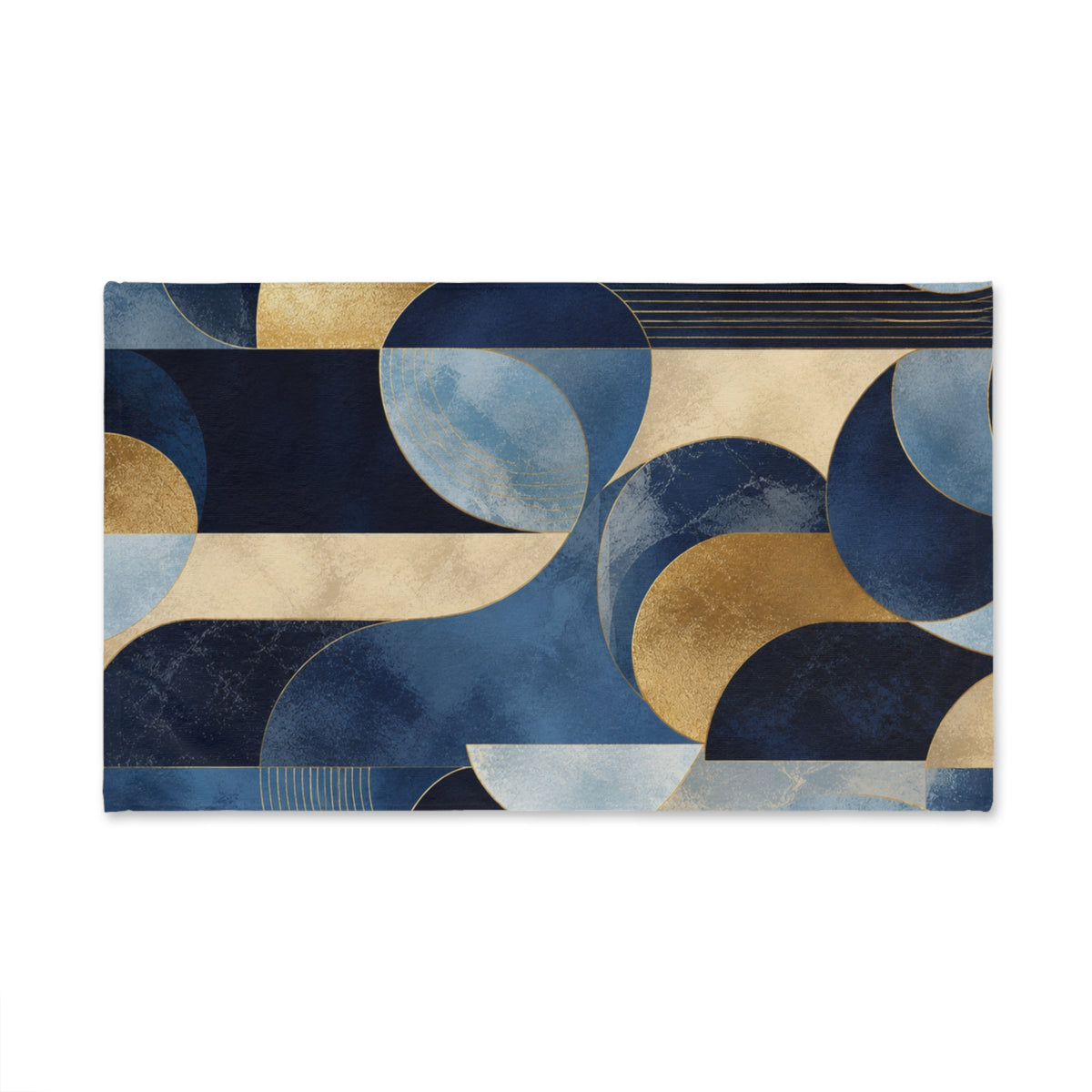 Azure Opulence Hand Towel — Modern Art Deco Kitchen/Guest Towel