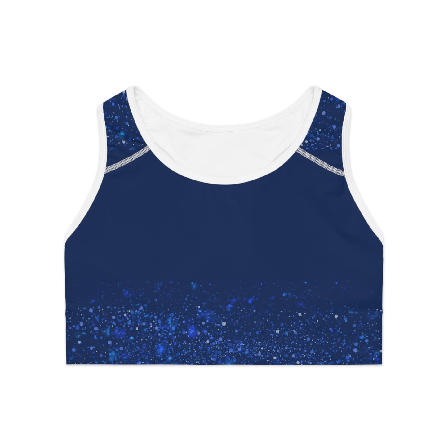 Deep Blue Sports Bra (AOP)