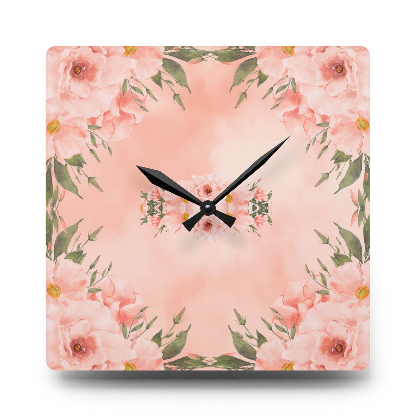 Peachy Keen Acrylic Wall Clock