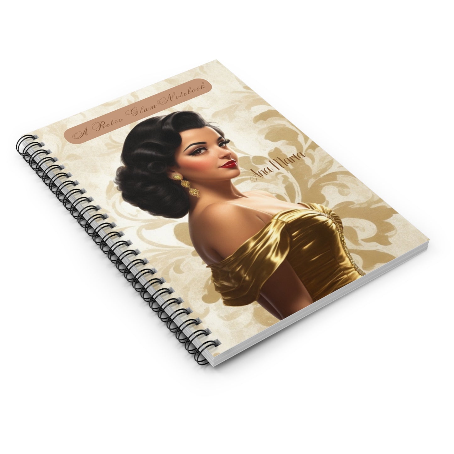 Retro Glam (Ana Maria) Spiral Notebook - Ruled Line