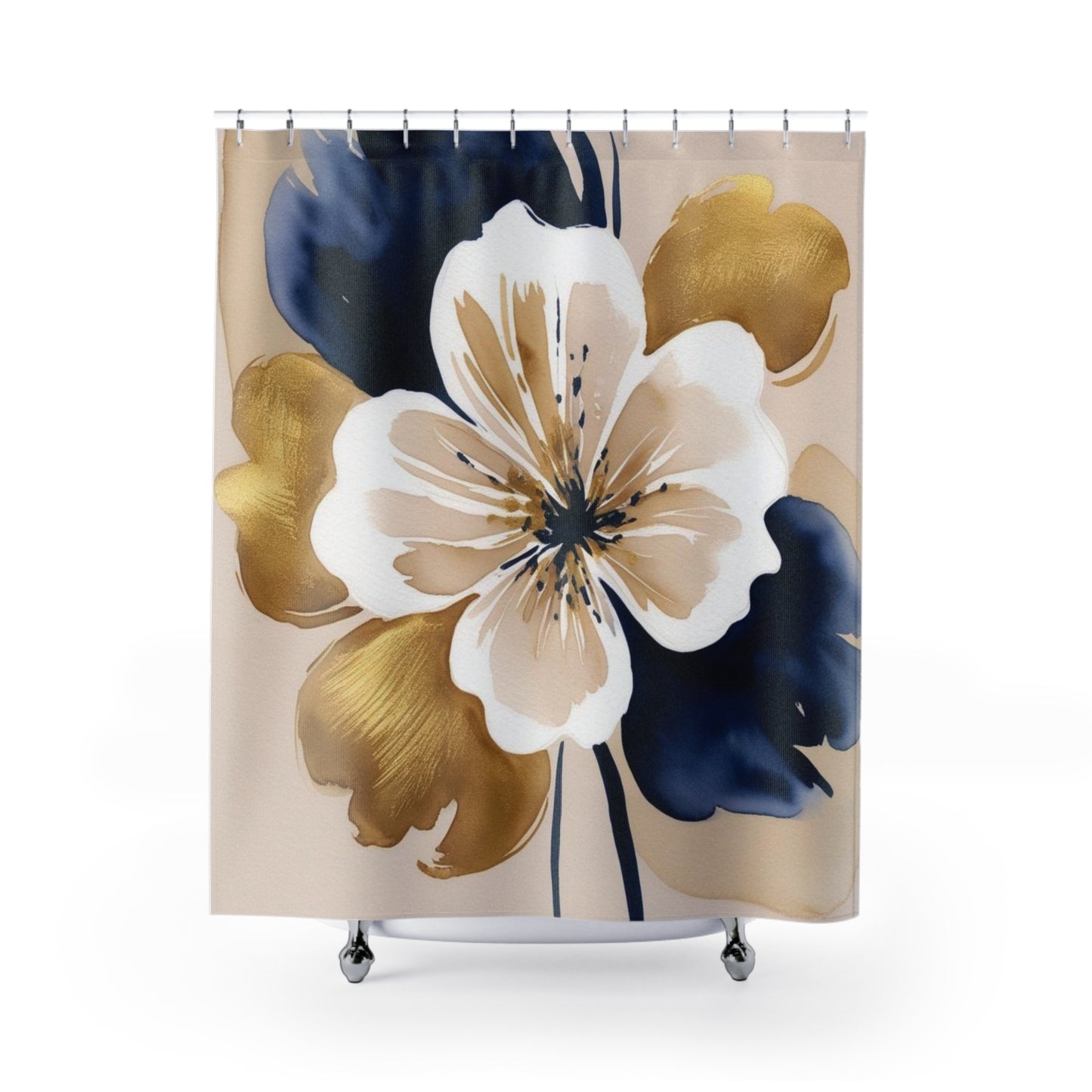 Abstract Floral Shower Curtains