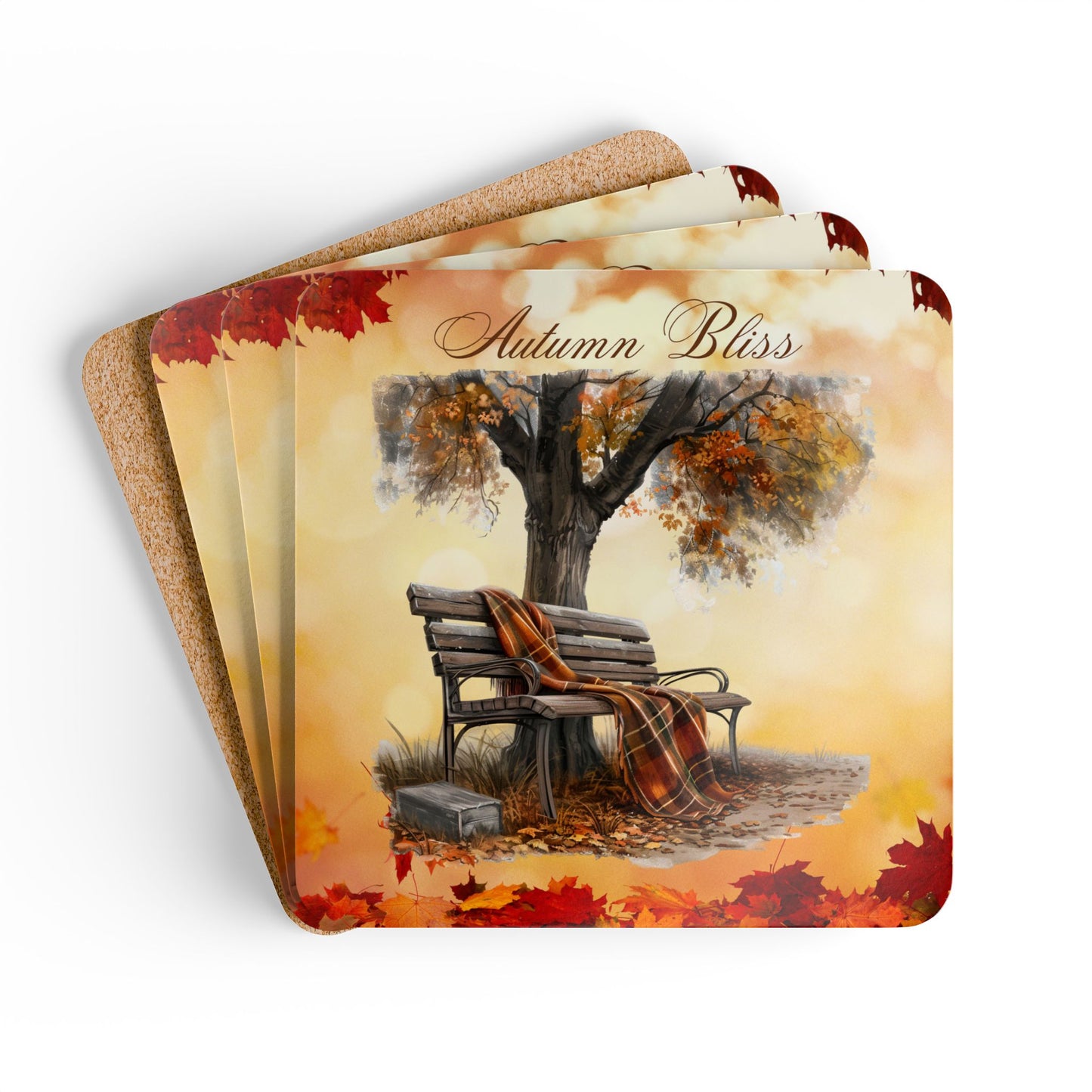 Autumn Bliss Corkwood Coaster Set