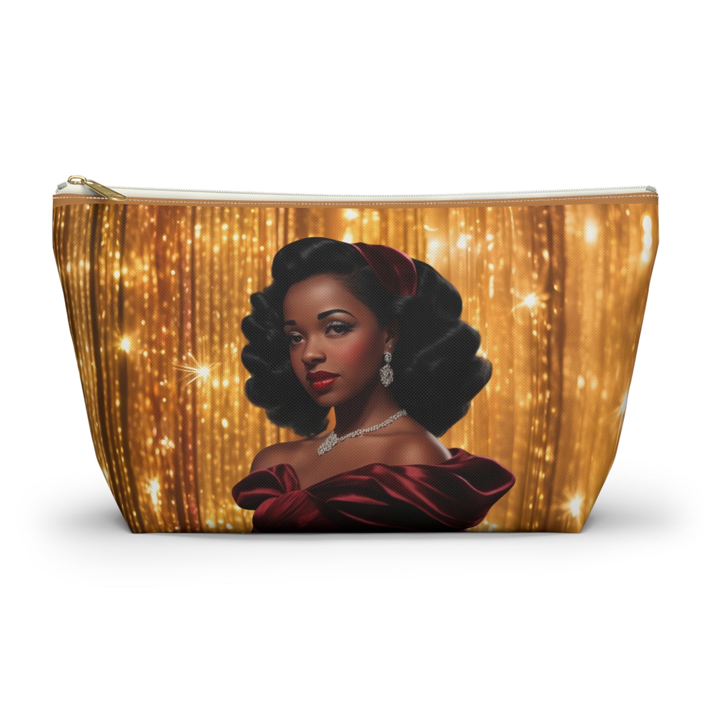 Retro Glam Girl "Myra" Accessory Pouch w T-bottom