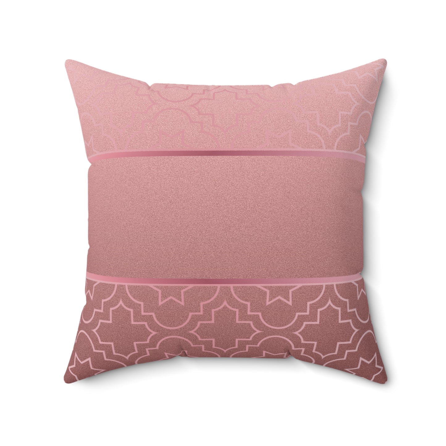 Blush of Rose Faux Suede Square Pillow