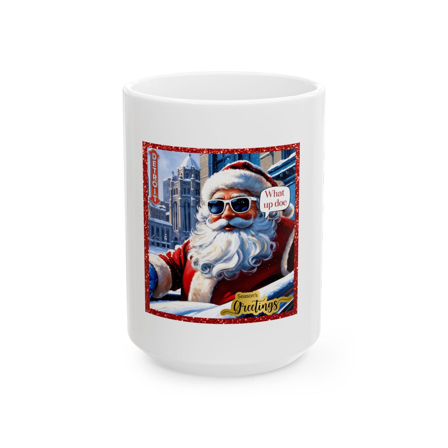 Motor City Santa Ceramic Mug, (11oz, 15oz)