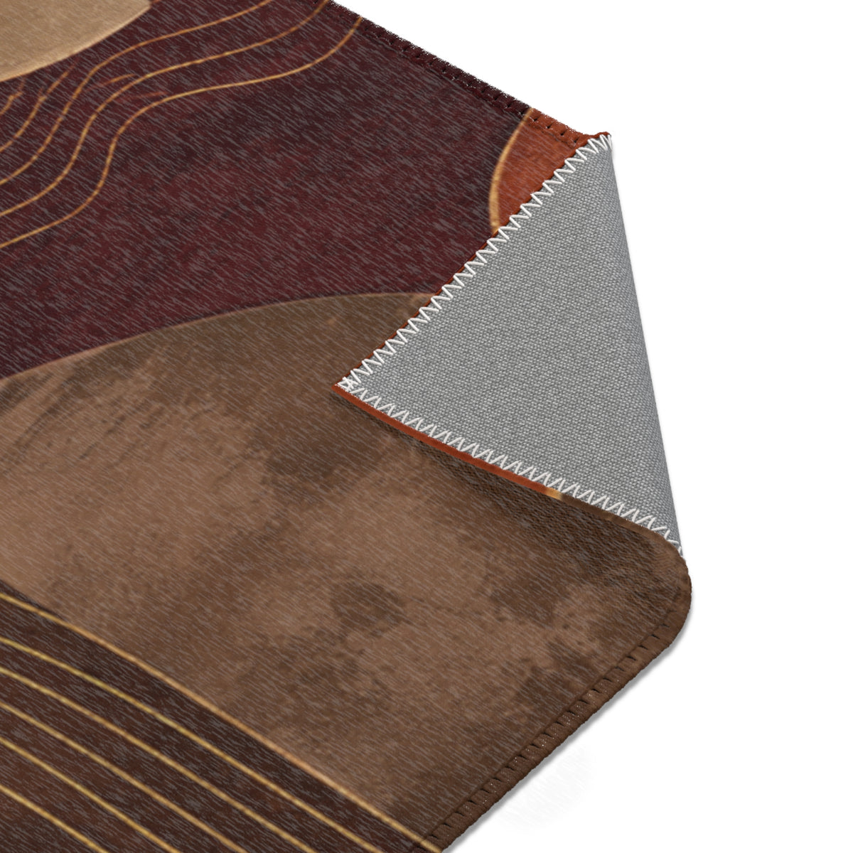 Ember & Earth Area Rug - Mid-Century Modern Geometric Accent Rug