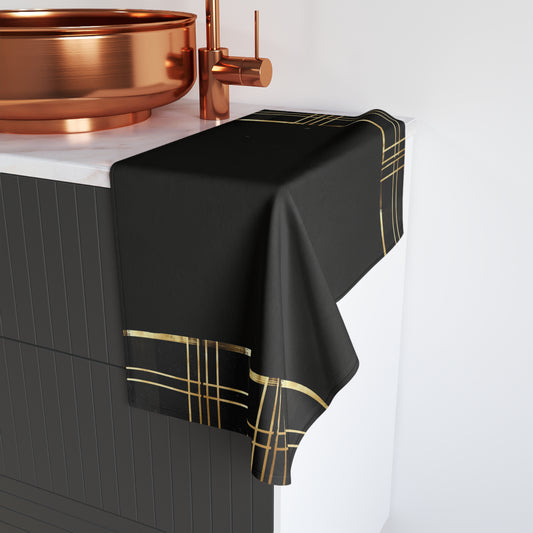 Noir & Gold Glam Hand Towel