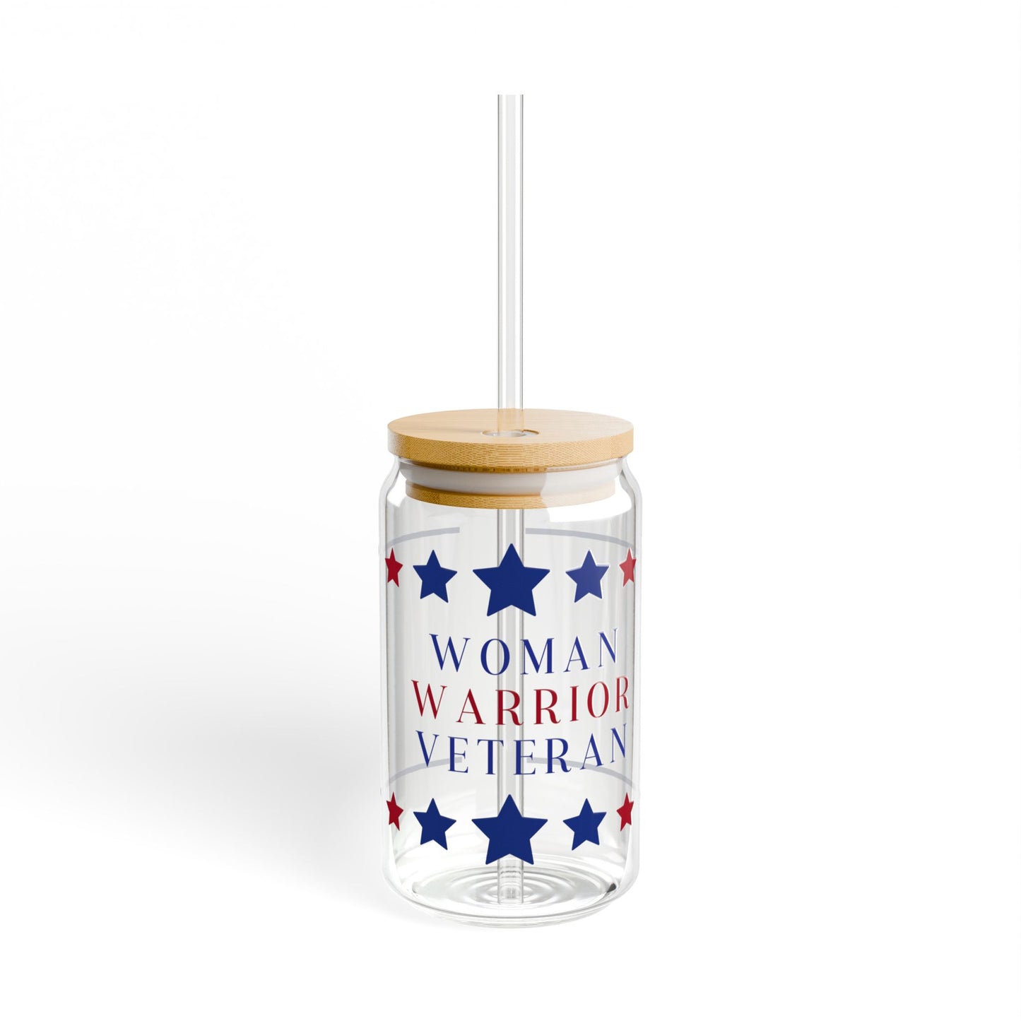 Woman, Warrior, Veteran Sipper Glass, 16oz