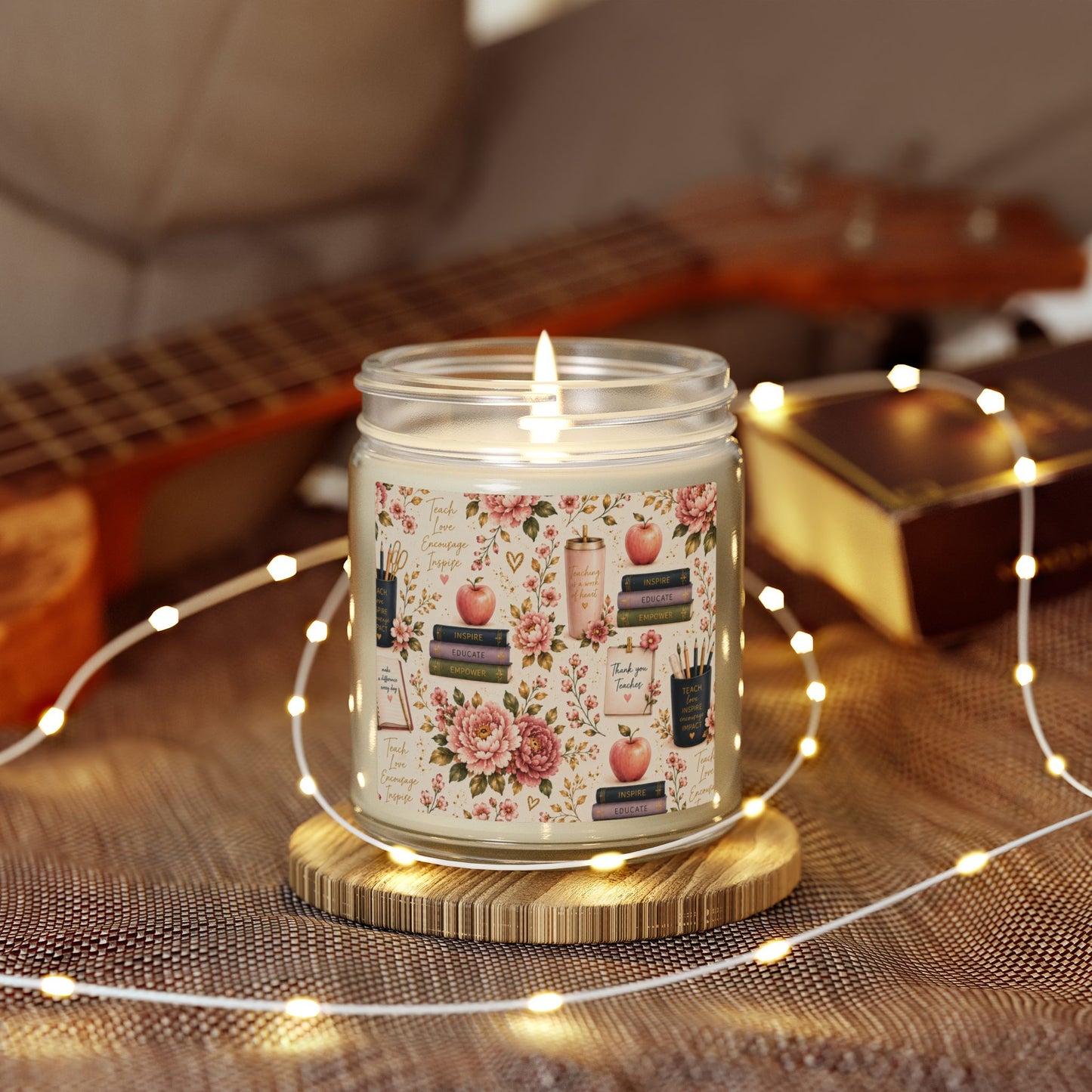 Teacher Appreciation Coconut Apricot Wax Candle — (4oz & 9oz)