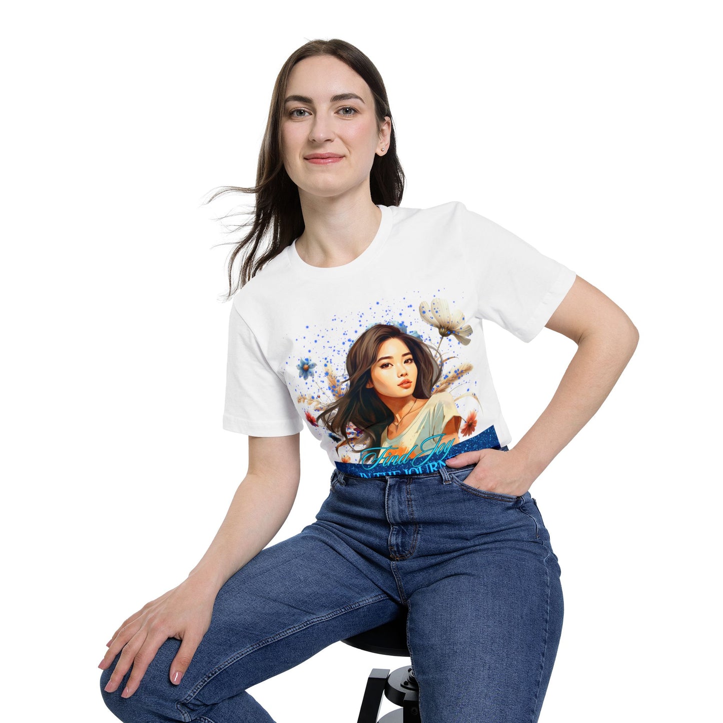 Portrait Graphic T-Shirt — "In The Journey" Floral Portrait Tee