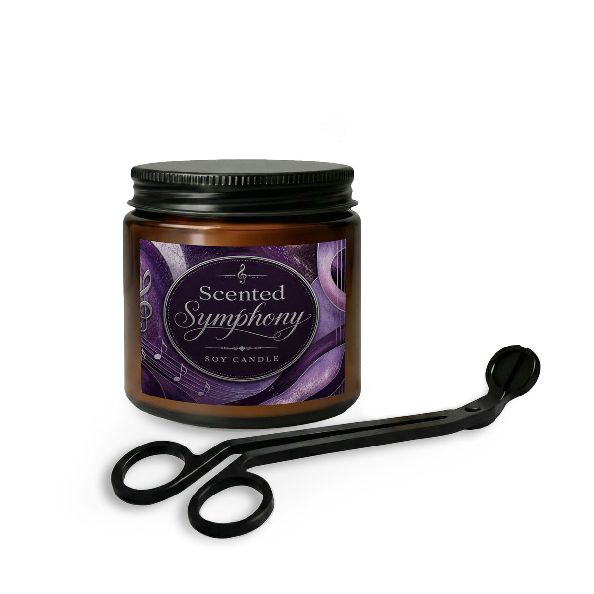 Scented Symphony Soy Candle Set with Wick Trimmer