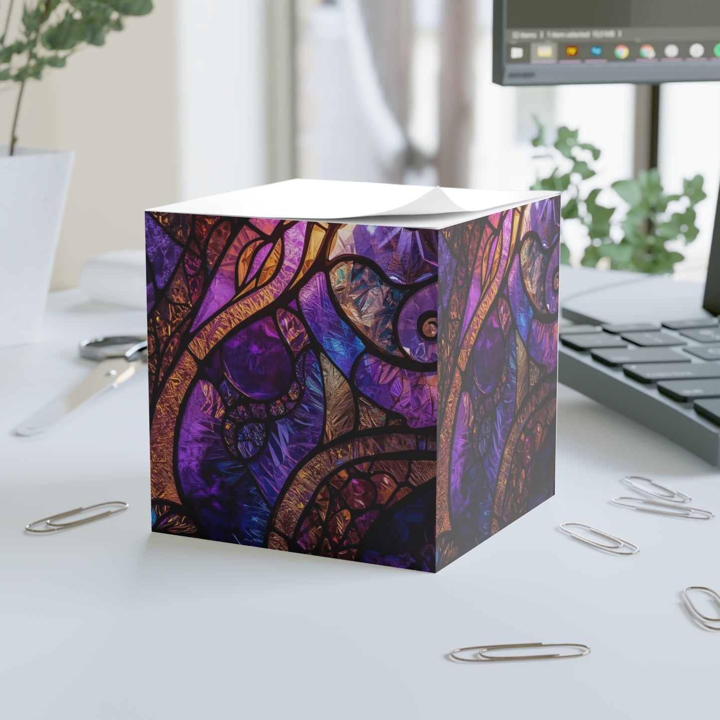 Moonlit Violet Note Cube