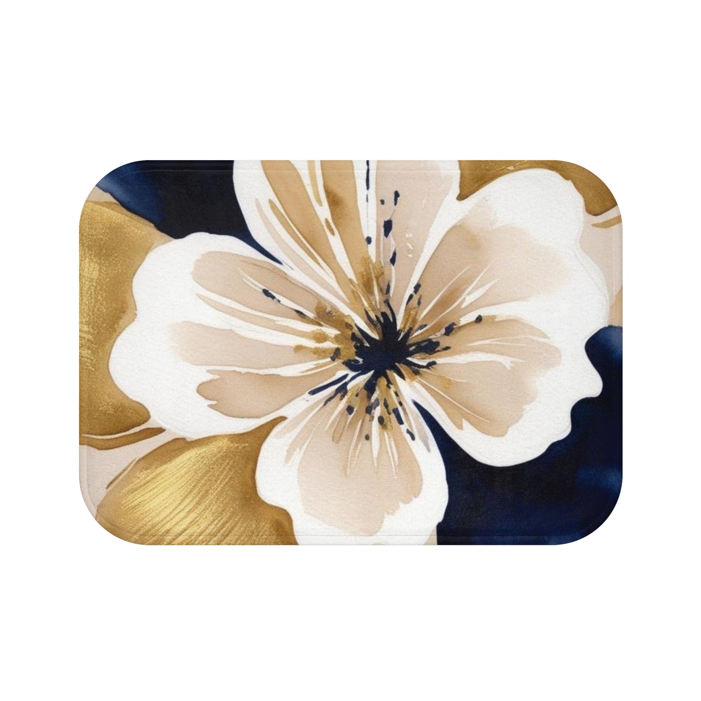 Abstract Floral Bath Mat