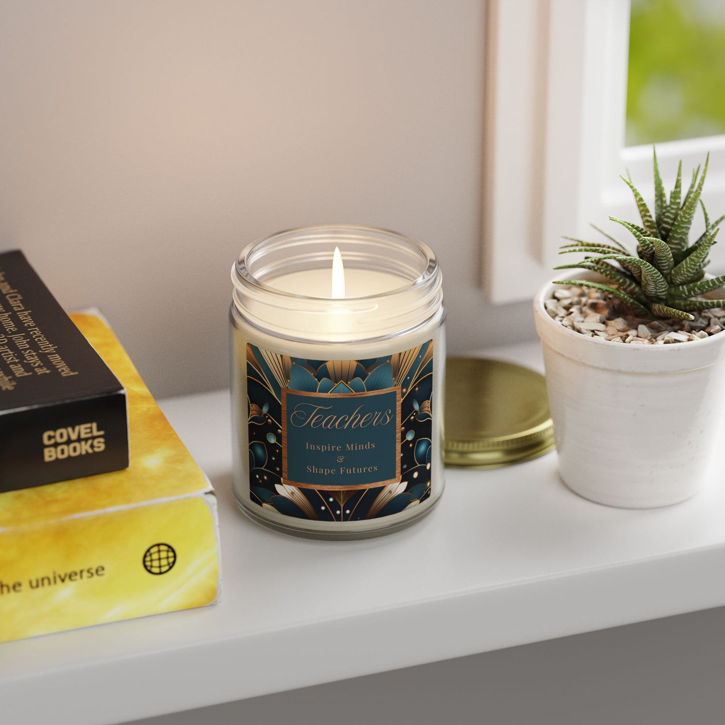 Teachers Scented Candles, Coconut Apricot Wax (4oz, 9oz)